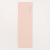 Rosa und Beige | Monogramm der Aquarellfarben-Blum Yogamatte (Rückseite)