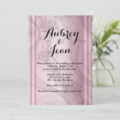 Rosa und Bladk Hochzeit Einladung (Stehend Vorderseite)