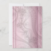 Rosa und Bladk Hochzeit Einladung (Rückseite)