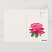 Rosa und blass Orange Rose Blume Beste Wünsche Postkarte (Rückseite)