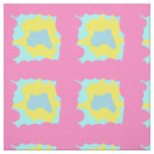 Rosa und blassgelbe, mehrfarbige, gemusterte Baumw Stoff (Muster)