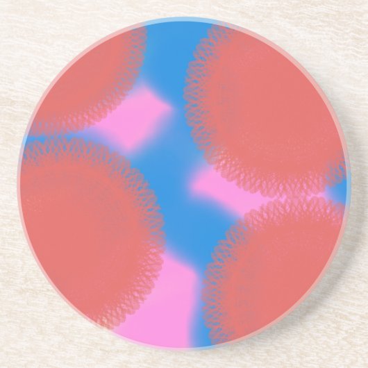Rosa und Blau 56789 abstrakte Kunst Getränkeuntersetzer (Vorne)