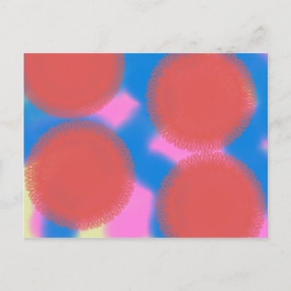 Rosa und Blau 56789 abstrakte Kunst Postkarte