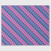 Rosa und Blau Abstrakt Geschenkpapier (Flach)