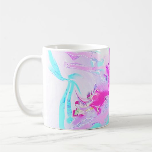 rosa und blau, Abstrakt Kaffeetasse (Links)