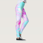rosa und blau, Abstrakt Leggings (Rechts)