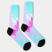 rosa und blau, Abstrakt Socken (Rechts)