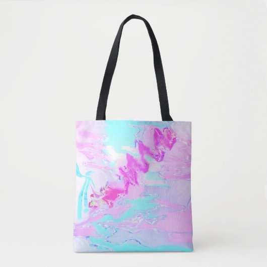 rosa und blau, Abstrakt Tasche (Vorderseite)