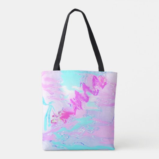 rosa und blau, Abstrakt Tasche (Rückseite)