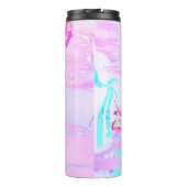 rosa und blau, Abstrakt Thermosbecher (Rückseite)