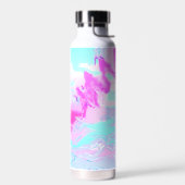 rosa und blau, Abstrakt Trinkflasche (Links)