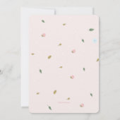 Rosa und Blau blüht Einladung (Rückseite)