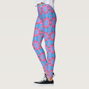 Rosa und Blau Boho Stern Leggings