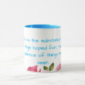 Rosa und blau Der Glaube ist religiöse Tasse (Zentrum)