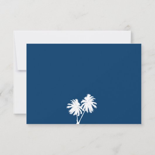 Rosa und Blau Dominikanische Republik UAWG RSVP Karte (Rückseite)