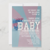 Rosa und blau Er oder sie Geschlecht offenbaren Ei Ankündigung (Vorderseite)