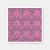 Rosa und blau farbenfrohes Mandala-Muster Serviette (Vorderseite)