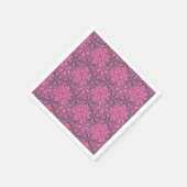 Rosa und blau farbenfrohes Mandala-Muster Serviette (Ecke)