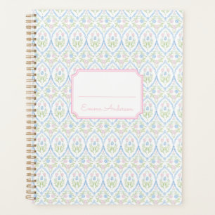Rosa und Blau Floral Grandmillennial Planer
