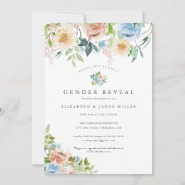 Rosa und Blau Florals | Gender Reveal Baby Shower