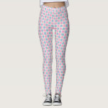 Rosa und Blau geprüft Leggings<br><div class="desc">Rosa und Blau Checked Leggings</div>