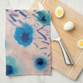 Rosa und blau gestaltetes Küchentuch (Viertel Falte)