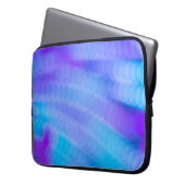 Rosa und blau gestreifte Textilien Laptopschutzhülle (Vorderseite Links)