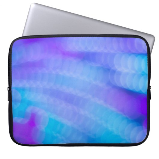 Rosa und blau gestreifte Textilien Laptopschutzhülle (Vorderseite)