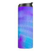 Rosa und blau gestreifte Textilien Thermosbecher (Nach links gedreht)
