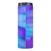 Rosa und blau gestreifte Textilien Thermosbecher (Rückseite)