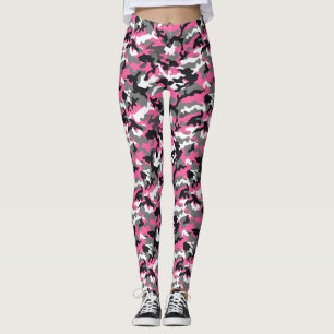 Rosa und Blau getarnte Leggings