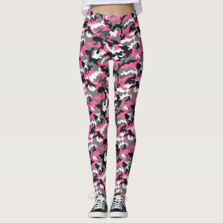 Rosa und Blau getarnte Leggings