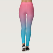 Rosa und blau glänzende Leggings (Rückseite)
