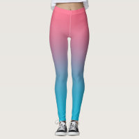 Rosa und blau glänzende Leggings