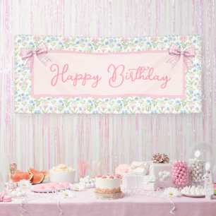Rosa und Blau Grandmillennial Alles Gute zum Gebur Banner