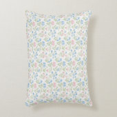 Rosa und Blau Grandmillennial Dekokissen (Vorderseite(Vertikal))