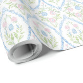 Rosa und Blau Grandmillennial Geschenkpapier (Rolleneckpunkt)
