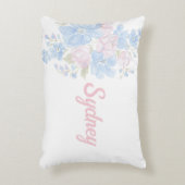 Rosa und Blau-Grandmillennial reversible | Name Dekokissen (Vorderseite(Vertikal))