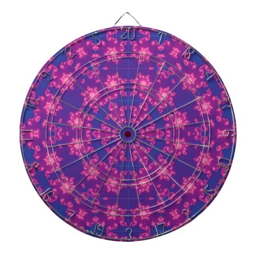 Rosa und Blau Kaleidoskop Gradient Dartscheibe (vorne)