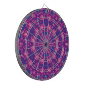 Rosa und Blau Kaleidoskop Gradient Dartscheibe (Vorderseite Links)