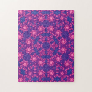Rosa und Blau Kaleidoskop Gradient Puzzle