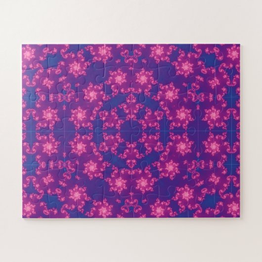Rosa und Blau Kaleidoskop Gradient Puzzle (Horizontal)
