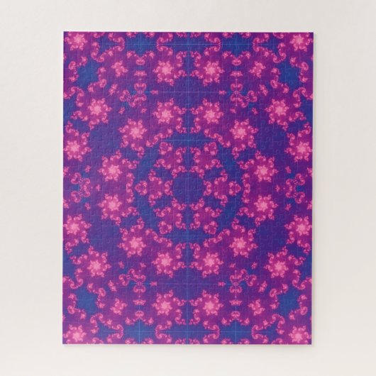 Rosa und Blau Kaleidoskop Gradient Puzzle (Vertikal)