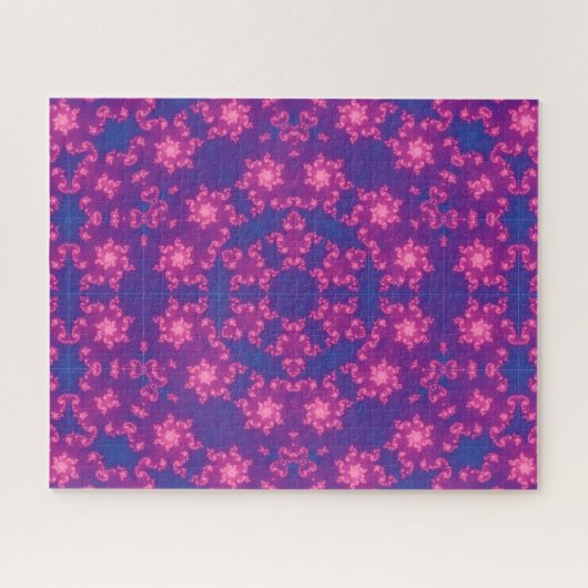 Rosa und Blau Kaleidoskop Gradient Puzzle (Horizontal)