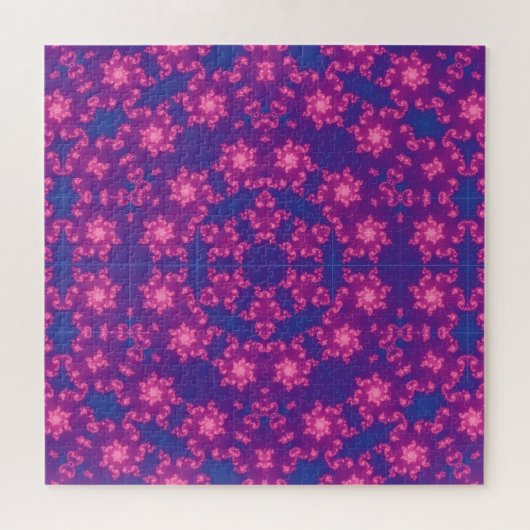 Rosa und Blau Kaleidoskop Gradient Puzzle (Horizontal)