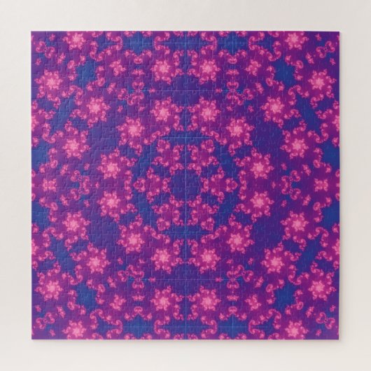 Rosa und Blau Kaleidoskop Gradient Puzzle (Vertikal)