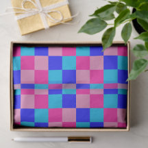 Rosa und Blau kariertes Druckmuster
