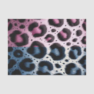 Rosa und Blau Leopardenfell Tierdruck Punkte  Seidenpapier