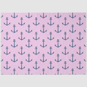 Rosa und Blau Maritime Serie Design 7 Seidenpapier