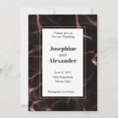 Rosa und blau marmoriertes Thema Einladung (Vorderseite)